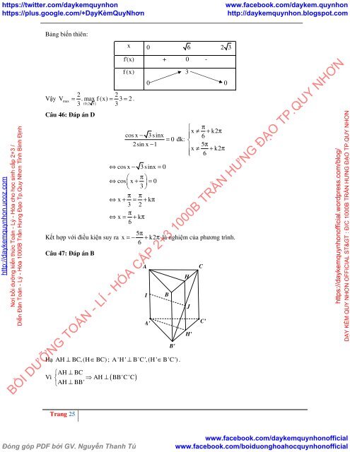 Tuyển tập đề thi thử THPT Quốc gia 2018 môn Toán Các trường THPT Cả nước Có lời giải chi tiết (Lần 7) [DC29112017]