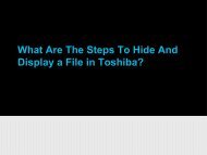 What Are The Steps To Hide And Display a File in Toshiba