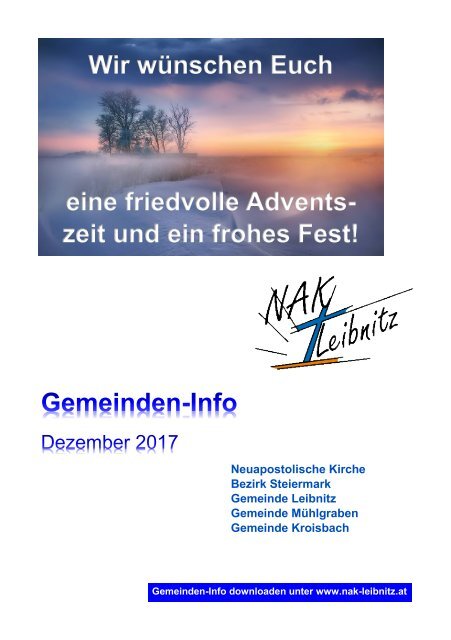 Gemeindeinfo Dezember 2017