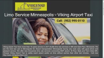 Airport Transportation Minneapolis MN | 24/7 Taxi Services - Viking Airport Taxi