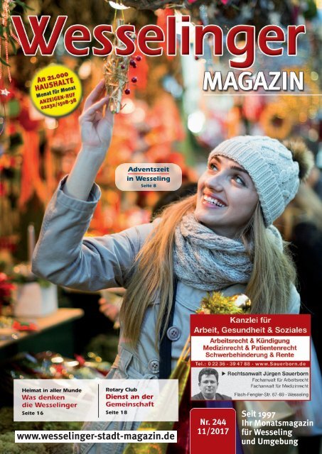 Wesselinger Stadt Magazin Dezember 2017