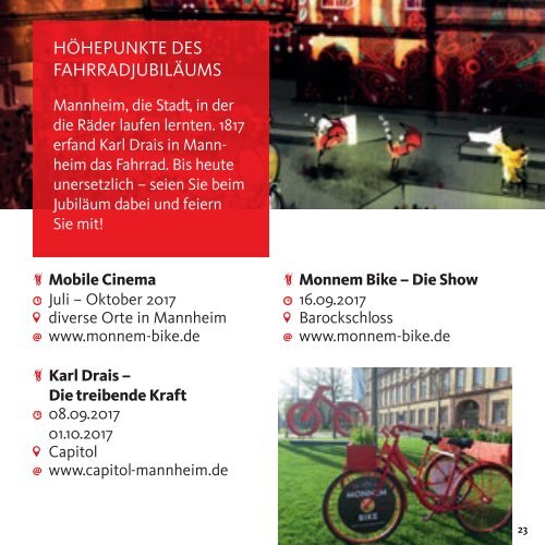 Mannheim: unsere Veranstaltungshighlights 2017 im 2. Halbjahr