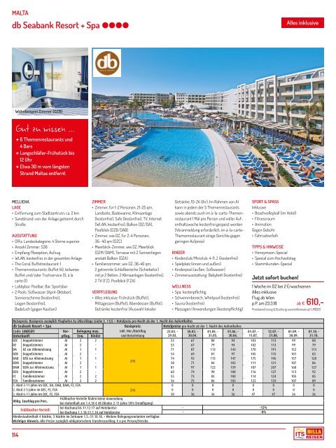 ITS Billa Reisen Sommerkatalog 2018 Flugreisen Mittelmeer, Schwarzes Meer & Rotes Meer