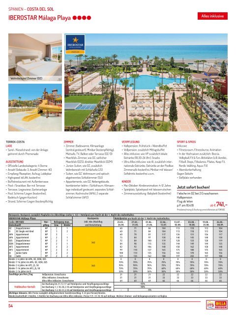 ITS Billa Reisen Sommerkatalog 2018 Flugreisen Mittelmeer, Schwarzes Meer & Rotes Meer