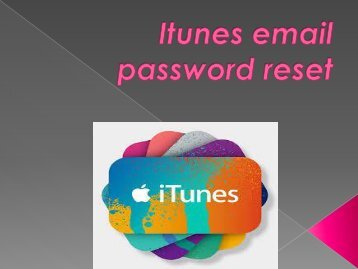 Itunes password reset