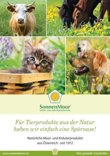 SonnenMoor Produktkatalog für Tiere