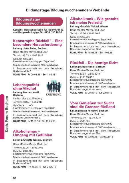 Bochum @KEFB Bistum Essen Programm 2018