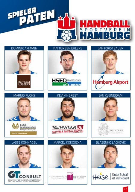 Hallenheft Handball Sport Verein Hamburg vs. HF Springe