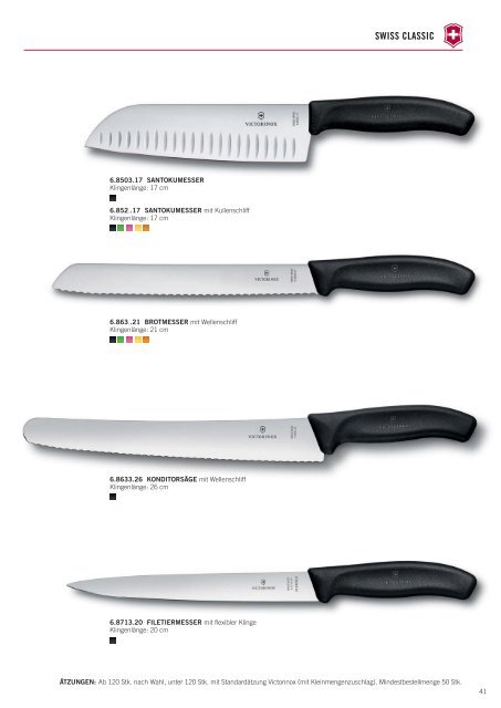 Victorinox Messer, Werkzeuge als individuelles Werbemittel und hochwertiges Kundengeschenk, Mitarbeitergeschenk