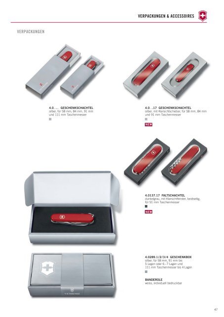 Victorinox Messer, Werkzeuge als individuelles Werbemittel und hochwertiges Kundengeschenk, Mitarbeitergeschenk