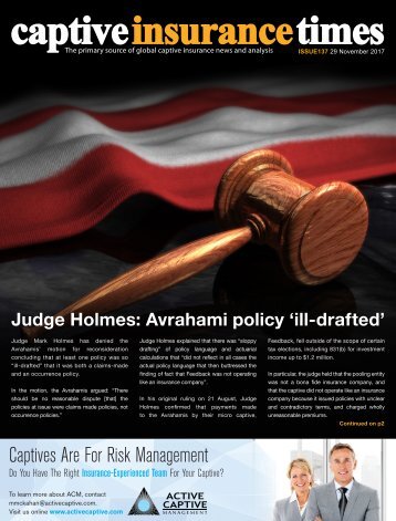 Captive Insurance Times issue 137