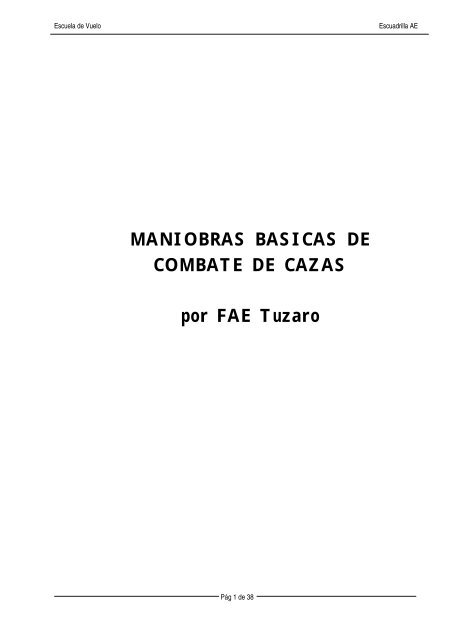 Maniobras Basicas de Combate FAE