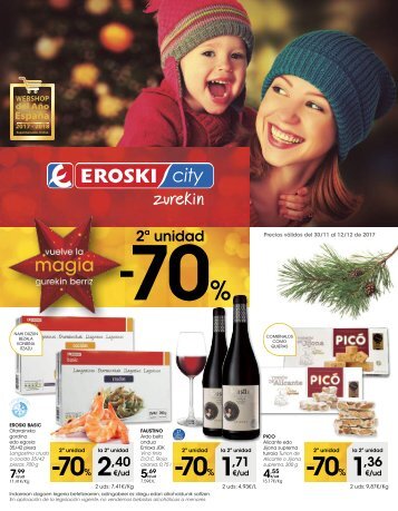 EROSKI Hipermercados Ofertas del 30 de noviembre al 12 de diciembre 2017