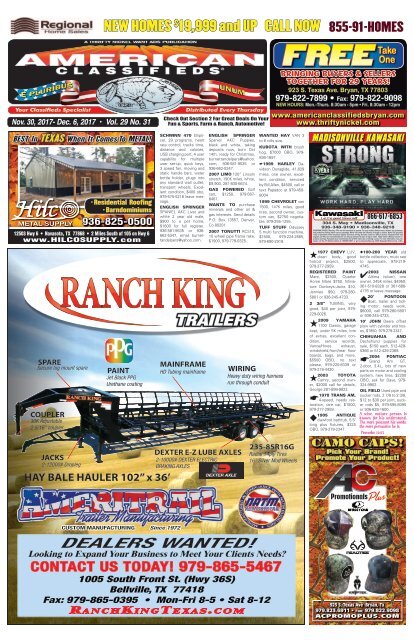 American Classifieds Nov. 30th Edition Bryan/College Station