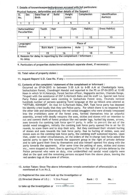 Semmaram Encounter Killings Fact Finding Report2