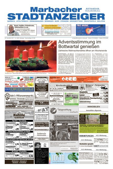 Marbacher Stadtanzeiger KW 48/2017