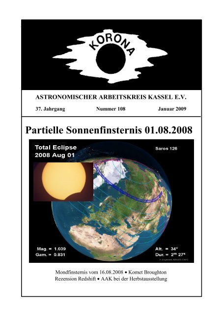 Partielle Sonnenfinsternis 01.08.2008 - Sternwarte Calden Kassel