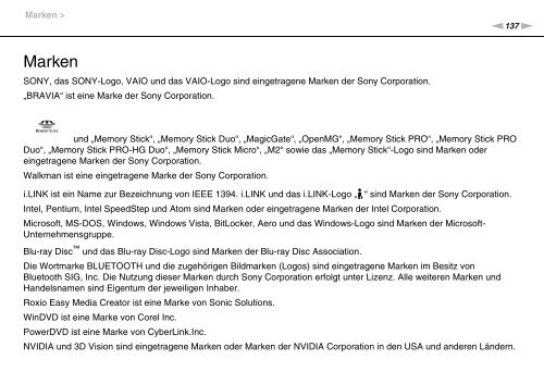 Sony VPCYB2M1E - VPCYB2M1E Mode d'emploi Allemand