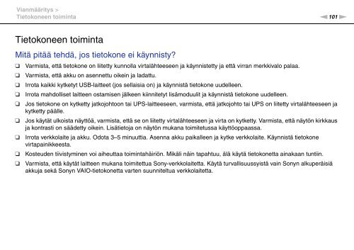 Sony VPCYB2M1E - VPCYB2M1E Mode d'emploi Finlandais