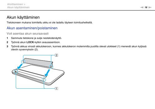 Sony VPCYB2M1E - VPCYB2M1E Mode d'emploi Finlandais