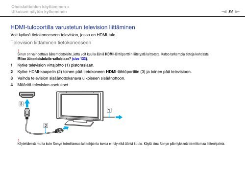 Sony VPCYB2M1E - VPCYB2M1E Mode d'emploi Finlandais