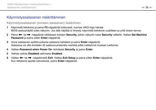 Sony VPCYB2M1E - VPCYB2M1E Mode d'emploi Finlandais