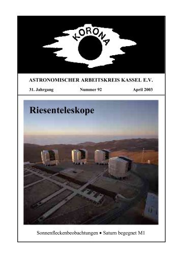 Riesenteleskope - Sternwarte Calden Kassel
