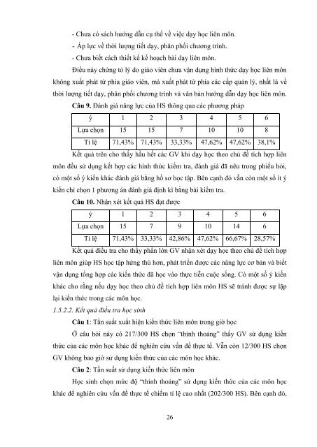 Dạy học theo chủ đề tích hợp liên môn chương “cacbon silic” hóa học 11 nâng cao nhằm phát triển năng lực giải quyết vấn đề cho học sinh trung học phổ thông