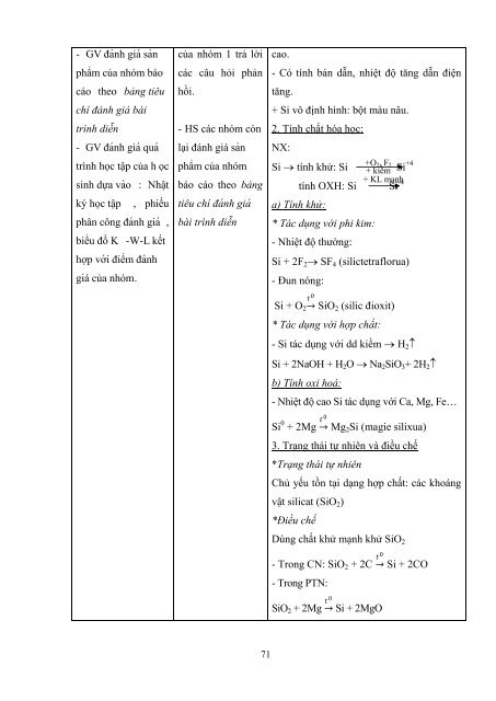 Dạy học theo chủ đề tích hợp liên môn chương “cacbon silic” hóa học 11 nâng cao nhằm phát triển năng lực giải quyết vấn đề cho học sinh trung học phổ thông