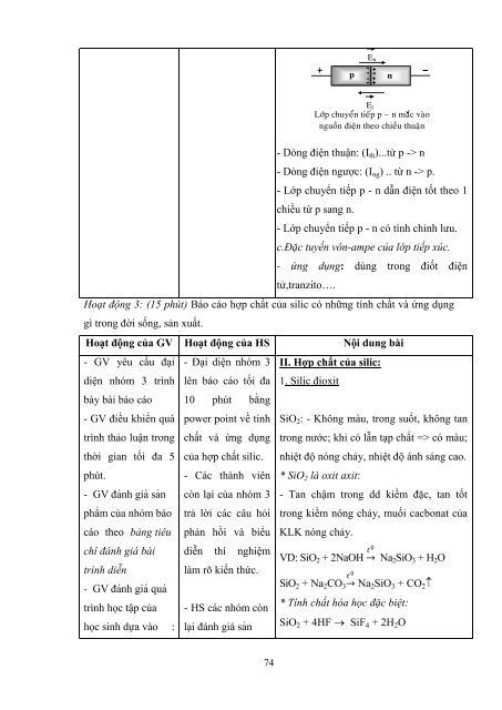 Dạy học theo chủ đề tích hợp liên môn chương “cacbon silic” hóa học 11 nâng cao nhằm phát triển năng lực giải quyết vấn đề cho học sinh trung học phổ thông