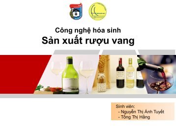 Công nghệ hóa sinh Sản xuất rượu vang