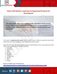 Solar Cells Market, Landscape & Segmented Products by Hexareports