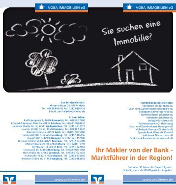 Ihr Makler Von Der Bank - VOBA Immobilien eG