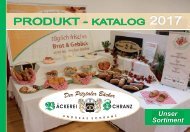 Bäckerei Schranz - Produkt-Katalog 2017