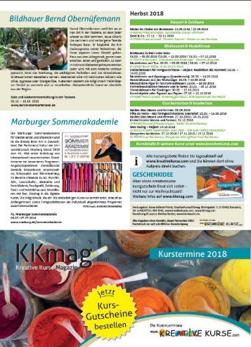 KKmag KreativeKurse Magazin 2018