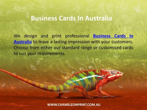 Business Cards In Australia