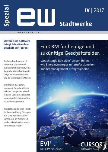 Privatkundenmanagement im CRM - ew Stadtwerke spezial IV-2017