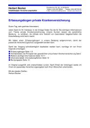 Erfassungsbogen private Krankenversicherung - Versicherungen ...