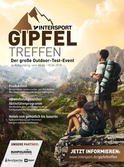 Gipfeltreffen 2018 Der Grosse Outdoor Test Event