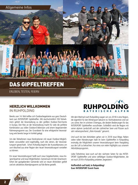 Gipfeltreffen 2018 - Der große Outdoor-Test-Event