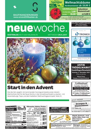 29.11.2017 Neue Woche