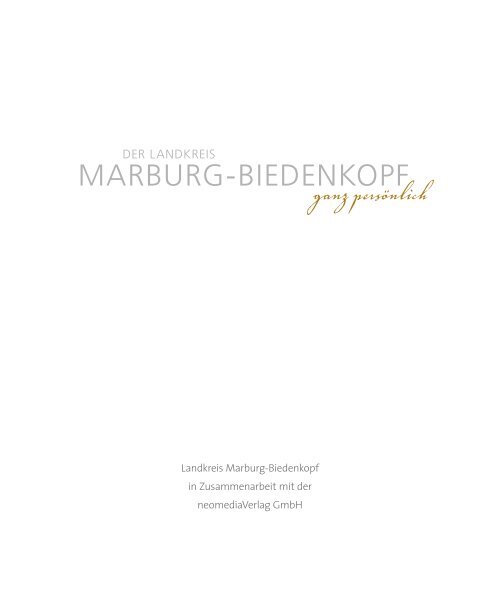 Landkreis Marburg Biedenkopf - ganz persönlich 