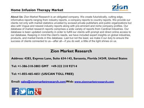 Home Infusion Therapy Market