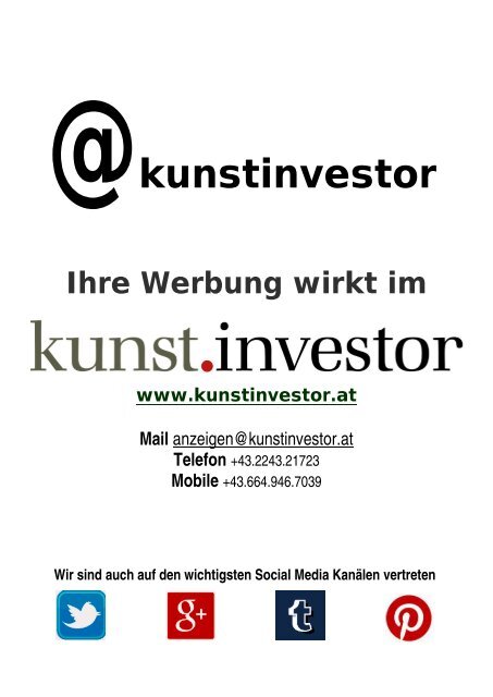 KUNSTINVESTOR AUSGABE NOVEMBER 2017