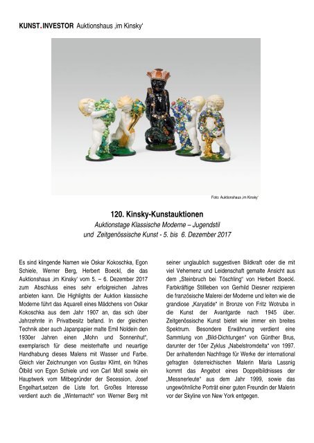 KUNSTINVESTOR AUSGABE NOVEMBER 2017