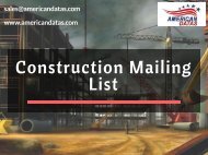 Construction Mailing List | Construction Email List | Mailing Addresses