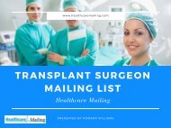 Transplant Surgeon Mailing List