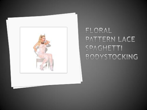 Floral Pattern Lace Spaghetti Bodystocking