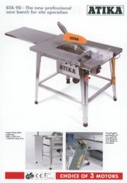 BTA 90 - The new professional saw bench for site operation - Atika