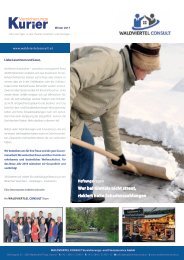 WALDVIERTELCONSULT Versicherungskurier Winterausgabe 2017